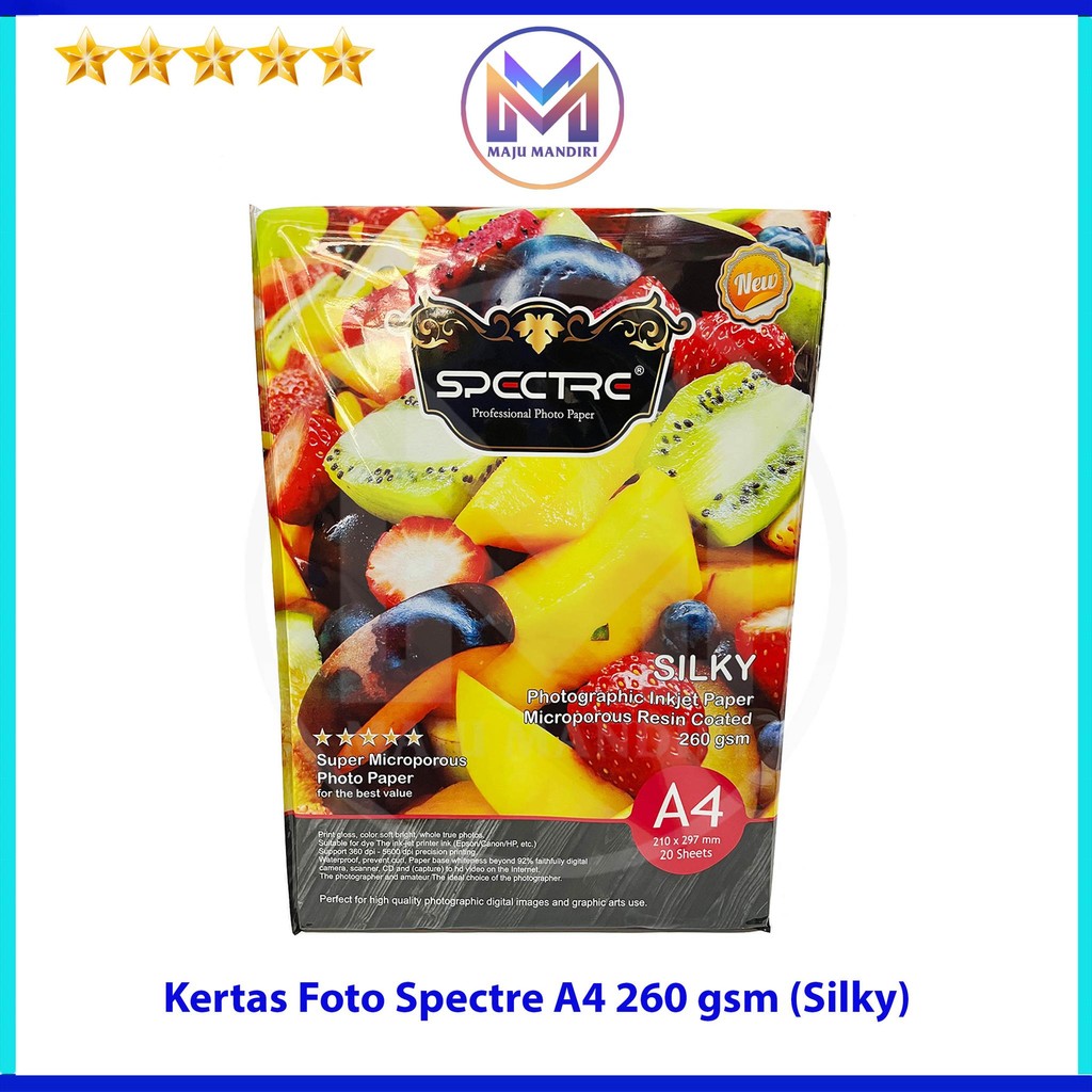 

Kertas Foto Silky Spectre 260 Gsm / Silky Photo Paper / Doff