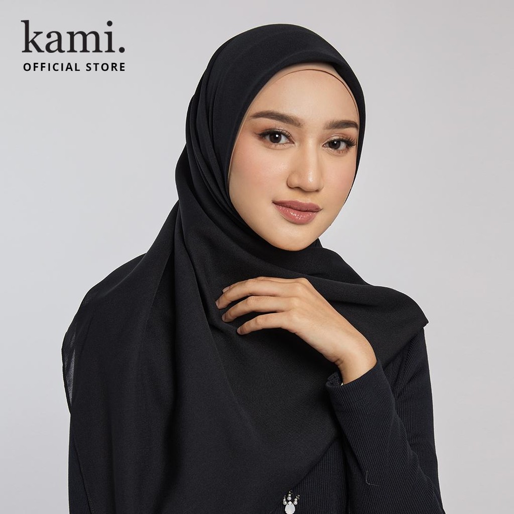 DFCT - Kami Light Voile Scarf Plain Cotton Blend Wanita Katun Kerudung Muslim Square