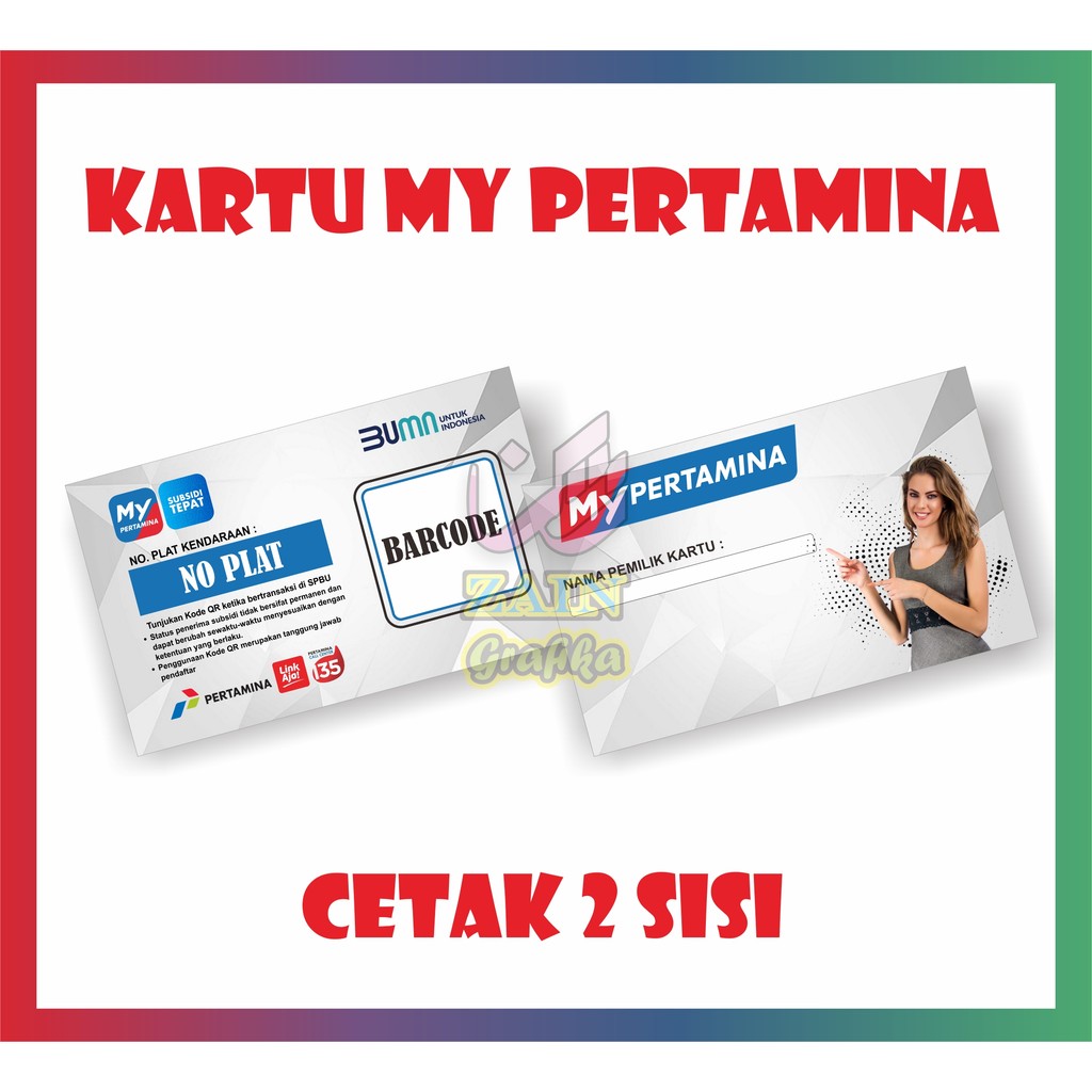 

pertamina card, barcode card, subsidi kartu, kartu subsidi spbu idcard zain grafika