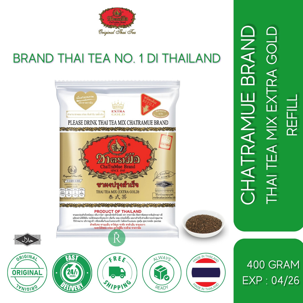 

Chatramue Brand Thai Tea Mix Extra Gold Sachet 400 Gram Thailand