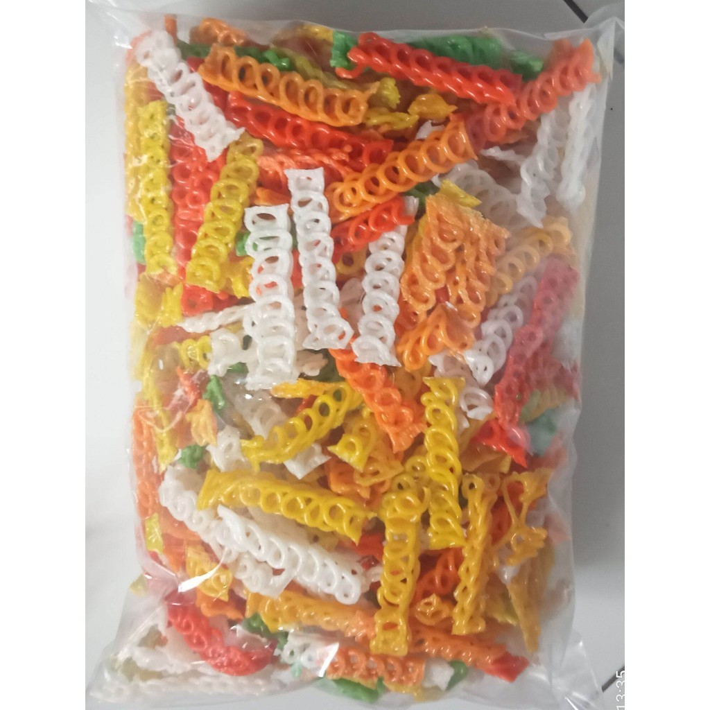 

Kerupuk Rantai Mentah warna warni 1 kg