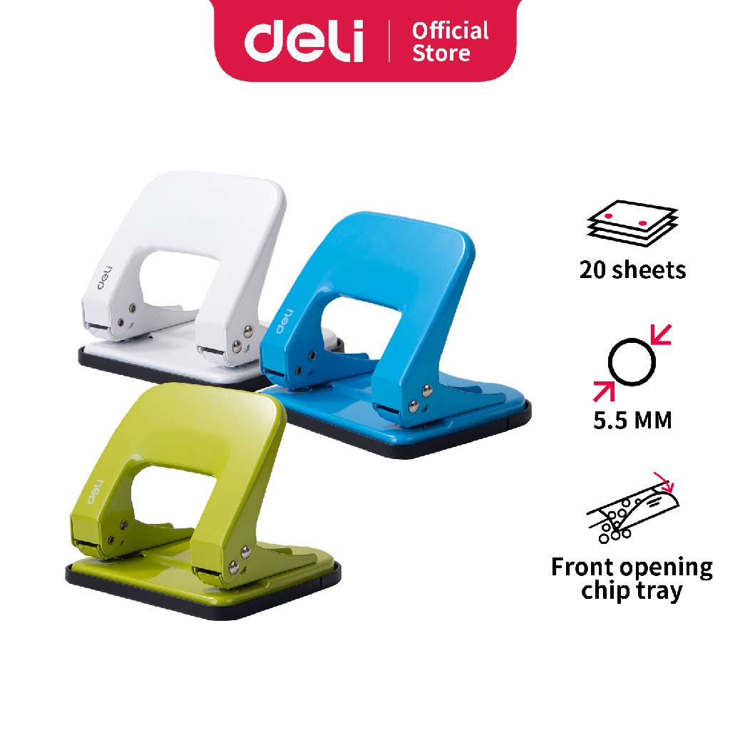 

Deli Pembolong kertas 20 sheets,80mm,Φ5.5mm E0137