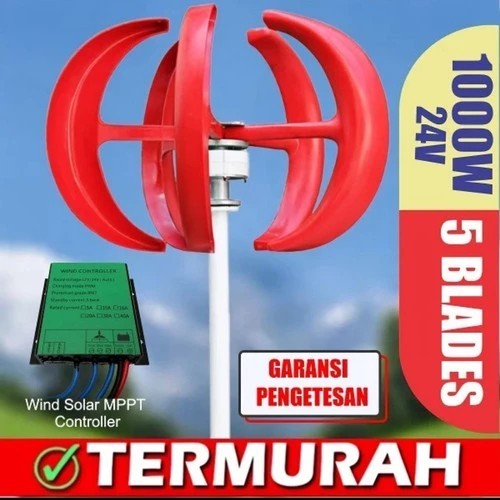 PLTB Generator Wind Turbine Vertical 300W Turbin Angin / Turbin Angin