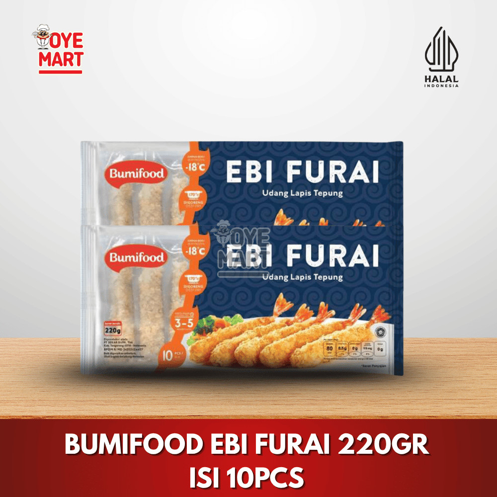 

BUMIFOOD EBI FURAI 220GR ISI 10PCS UDANG LAPIS TEPUNG EBI FRY