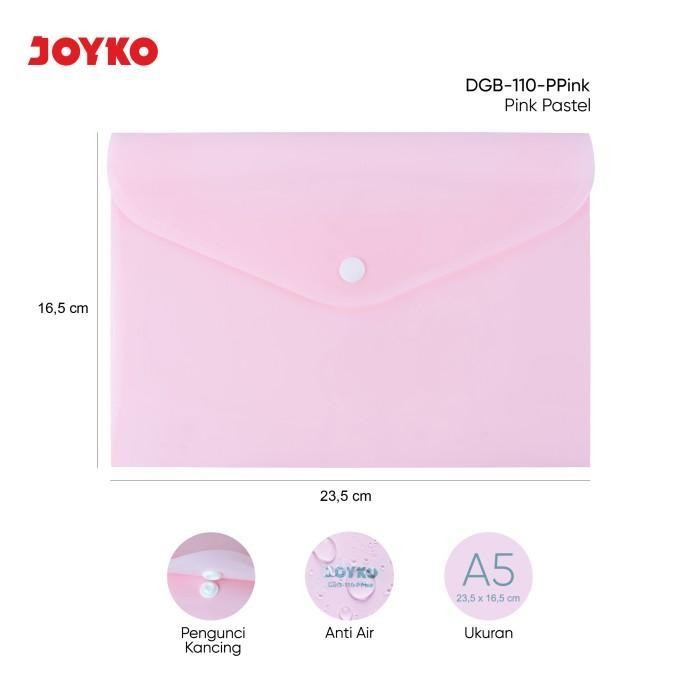 

TERLARIS! Map A5 Pastel Joyko DBG-110 / Map Kancing Plastik Data Bag Tas Joyko - Biru