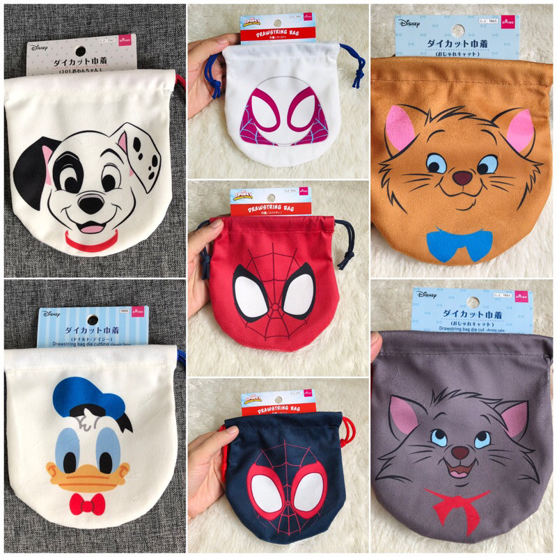 fluffy marvel dalmatians donald duck aristo cats disney edition die cut drawstring bag aristo cats s