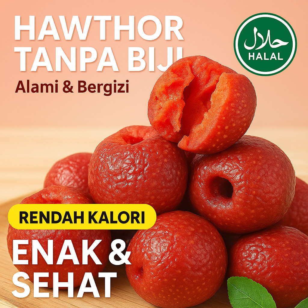 

⭐COD+ Beli 1 Gratis 1⭐ Hawthorn Kering Halal 250g/Hawthorn Kering Alami 0 Aditif/Hawthorn Kering Bebas Gula/Camilan Sehat Asam Manis