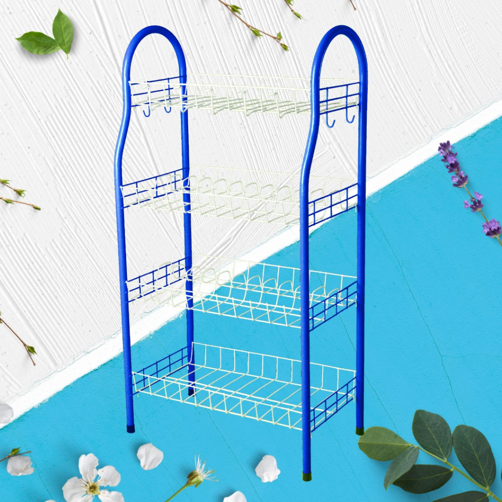 Murah [ Gosend - Grab ] Rak Piring / Rak Piring Jadul / Rak Piring Besi Susun 4 Dragon Anti Karat