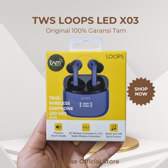 Loops Tws Led X03 True Wireless Earphone Bluetooth 5.1