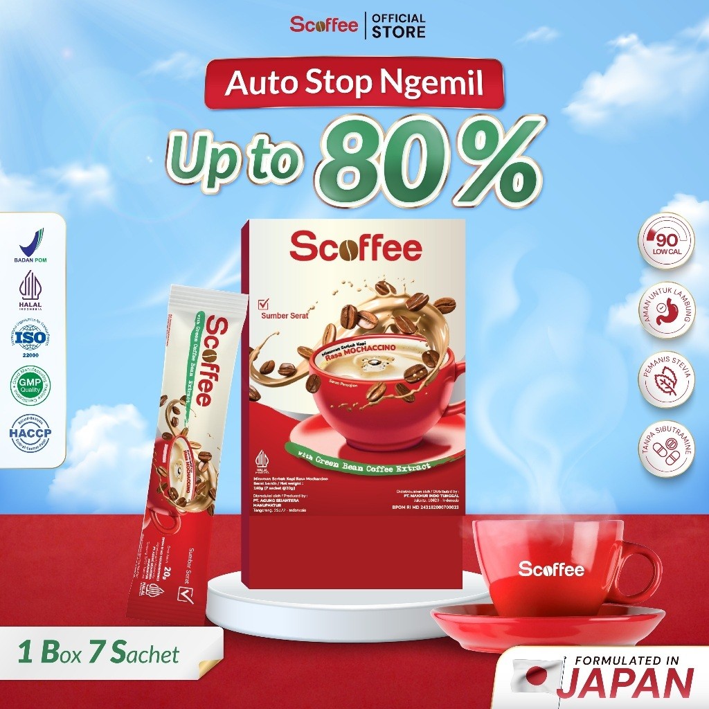 

New S Coffee by Slimsure Kopi Diet Energi Pengontrol Nafsu Makan - 7 SachetPremium