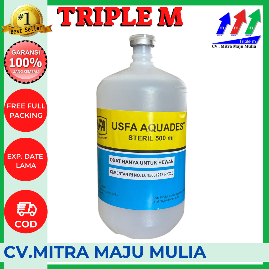 USFA AQUADEST 500 ml - Aquades Air Steril