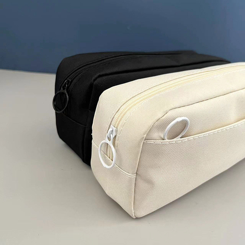 

2 Layer Large Capacity Blank Pencil Bag DIY Pen Case Stationery Holder Storage Box Zipper Pencil Pouch Student School Supplies