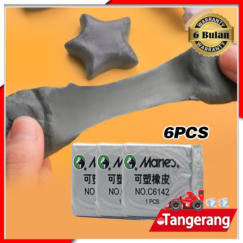 

6pcs Kneadable Eraser Maries C6142 / Kneadable Art Eraser Untuk Lukisan Harian