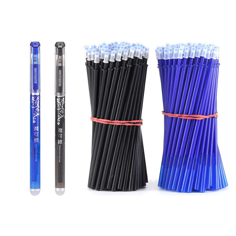 

30Pcs Erasable Pen Gel Pens 0.5mm Blue/Black Ink Pen Refill Set For Sool Supplies Student Writing Exam Stationery Pens