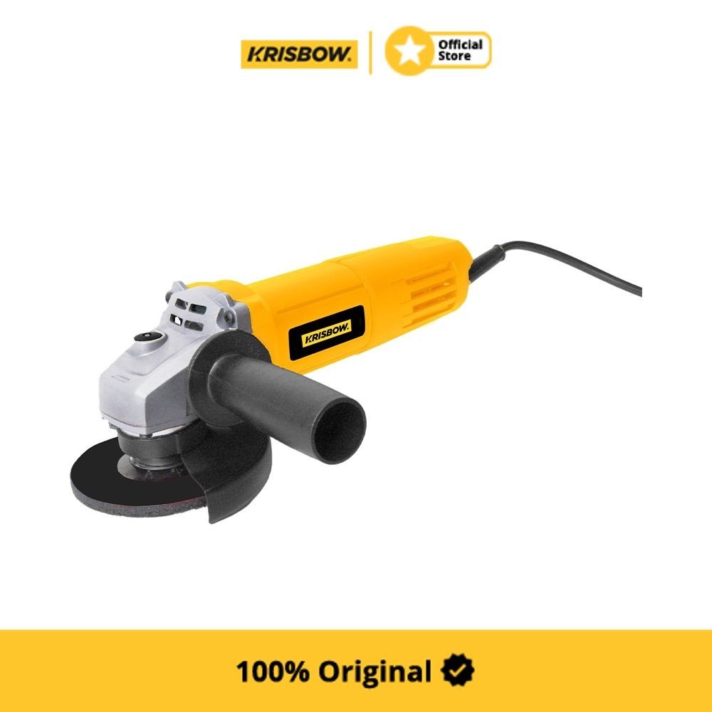 Krisbow Mesin Gerinda Tangan 600 Watt 100Mm Irag43 Mesin Penghalus Perkakas Peralatan Bangunan Alat 
