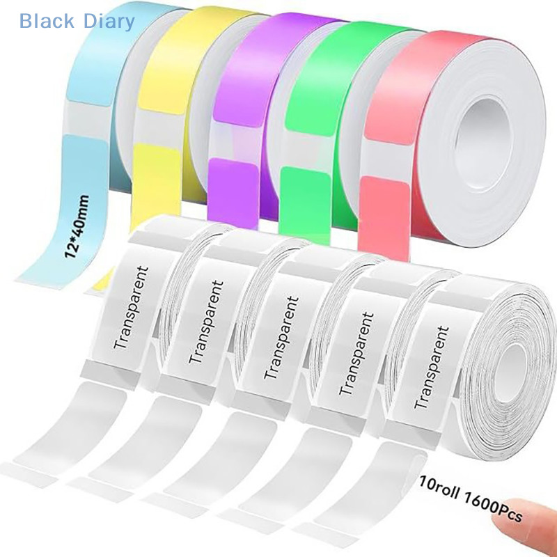

1/3Pcs Pocket Clear Multi-shaded Label Paper Micro Sticker Water-resistant Adhesive Markings Business Stationary Gifts