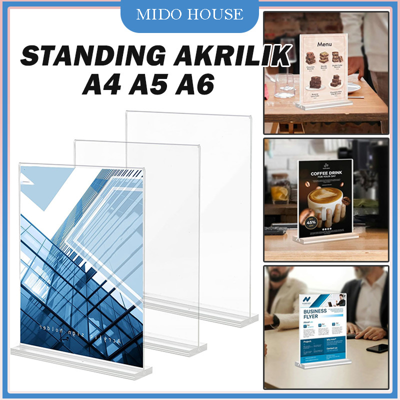 

Display Menu Standing Akrilik/Standing Akrilik - A4 A5 A6/Display Menu Akrilik Standing