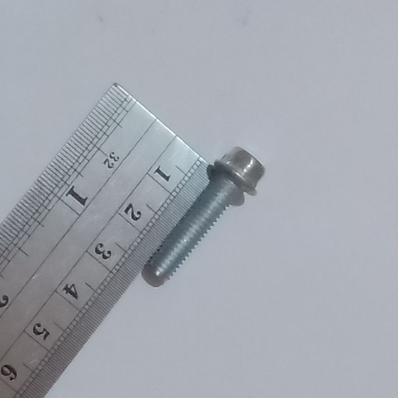 Baut Flange Bolt M 6x25 Putih Kunci Ring 8 mm blok mesin cvt baut 6mm panjang 25mm M6x25