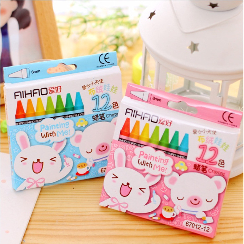 

8/12/24 Color Set Wax Crayon Drawing Oil Pastels Kids Student Pencil Ellen Brook Cartoon Painting Art Gift