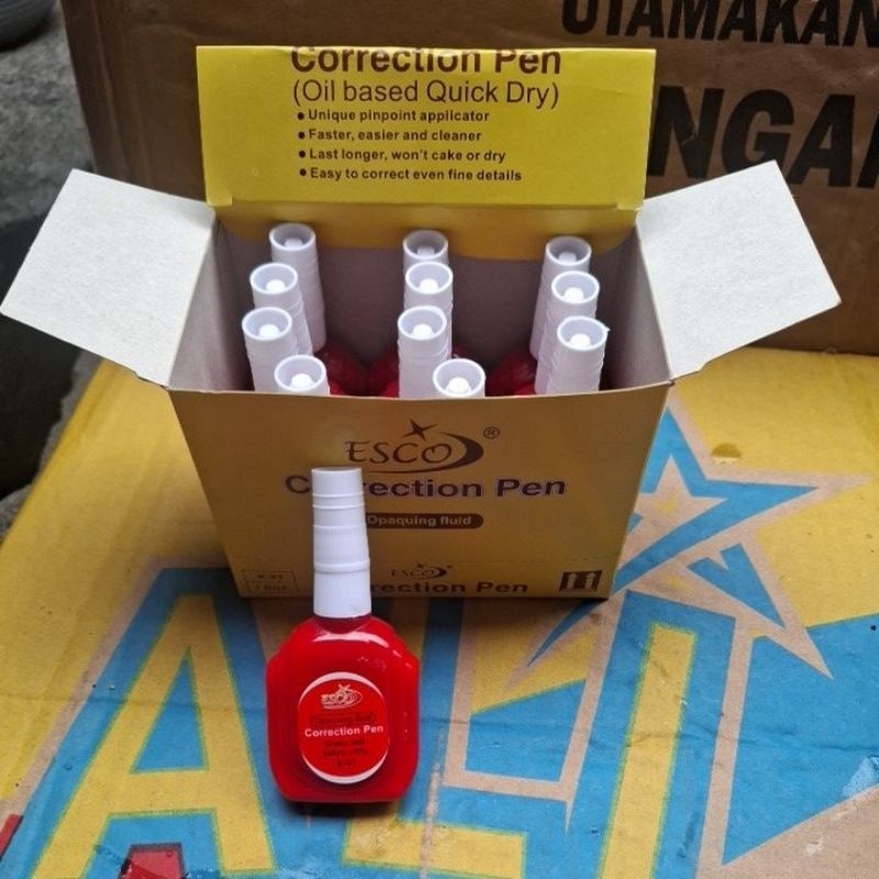 

Correction Pen Tipx botol cair esco 1box 12pc