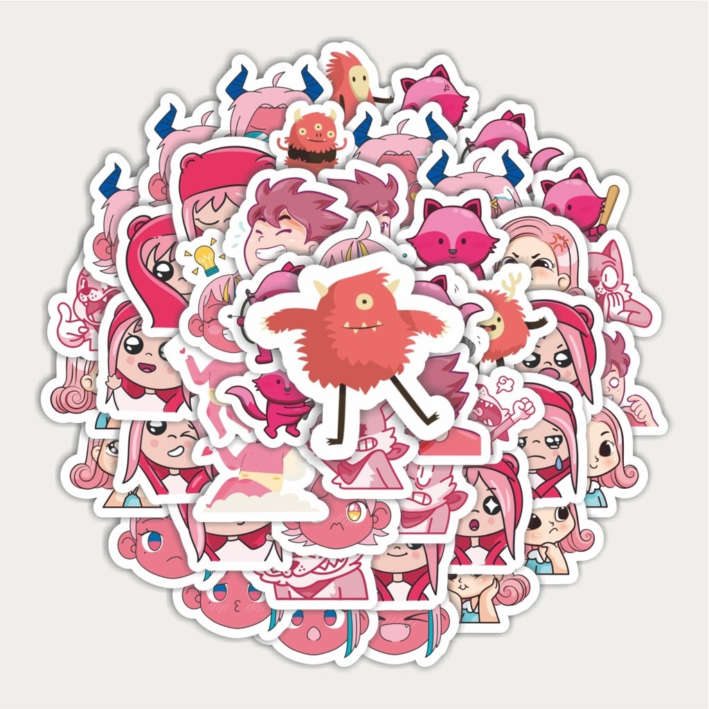 

Sticker Pack Stiker Pink Kartun Lucu Anime | Sticker TUMBLR | Stiker LAPTOP KOPER HELM