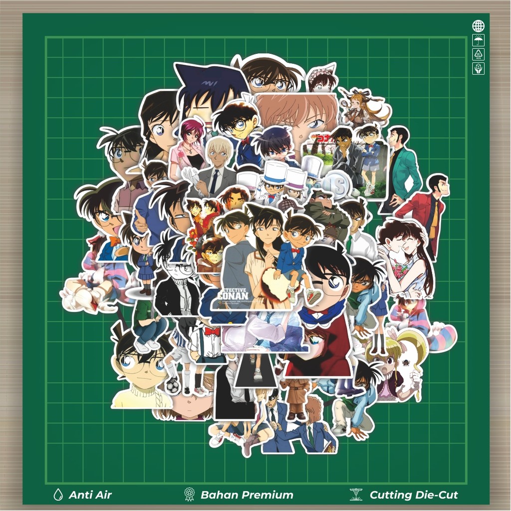 

HOT 50 PCS STIKER Sticker Anime Case Closed (DC) Stiker Fashion Cars Decal Dingin Kartu Album Custom Vinyl Anti Air- Sticker Aesthetic Buku Journal Koper Casing HP Tablet Laptop Helm Motor Botol Minum