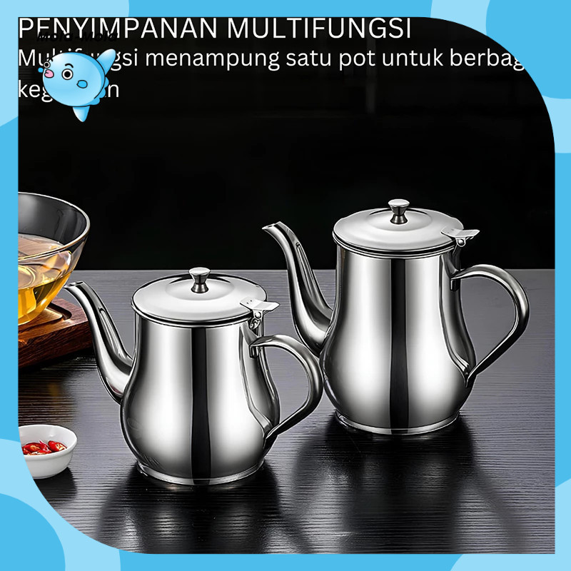Teko minyak goreng Ceret stainless Oil pot Kapasitas 250/400/500ml Teko Penyaringan Minyak Y3587