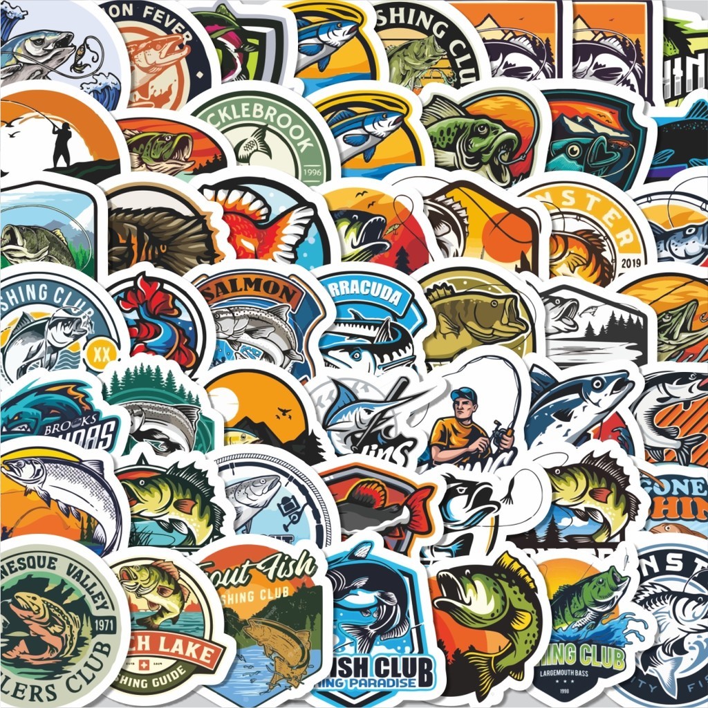 

Stiker Cutting Pack Stiker Logo Fishing [Memancing] Isi 100Pcs Series Aesthetic Lucu Keren Untuk Koper Bahan Vynil
