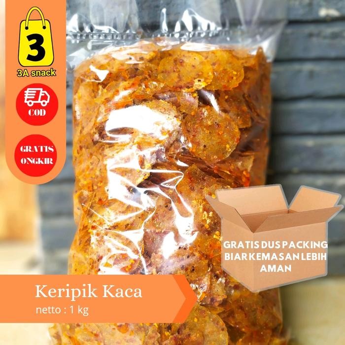 

3a Keripik Kaca Rasa Kencur dan Daun Jeruk (1 kg) Cemilan Pedas Food Snack Makanan keripik pedas Kripik kripca emping singkong krip ca Crispy tidak rasa pedas keripik & camilan isi - Keripik Kaca Pedas PROMO !