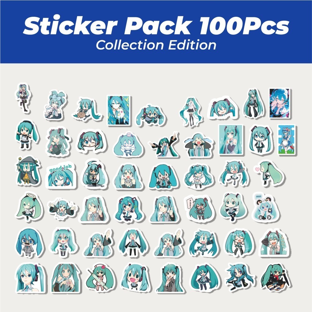 

Hot Stiker Anime Hatsune Miku Lucu Anti Air Stikers Berperekat Waterproof Sticker Decal Buat Motor Helm Buku Journal Koper Casing HP Laptop Botol Minum