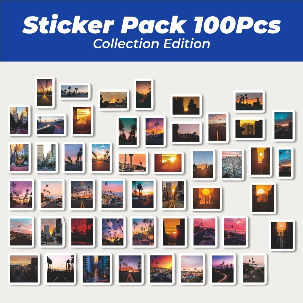 

Hot Sticker California Street Sunset [California Jalan Matahari Terbenam] Lucu Anti Air Stikers Berperekat Waterproof Sticker Decal Buat Motor Helm Buku Journal Koper Casing HP Laptop Botol Minum