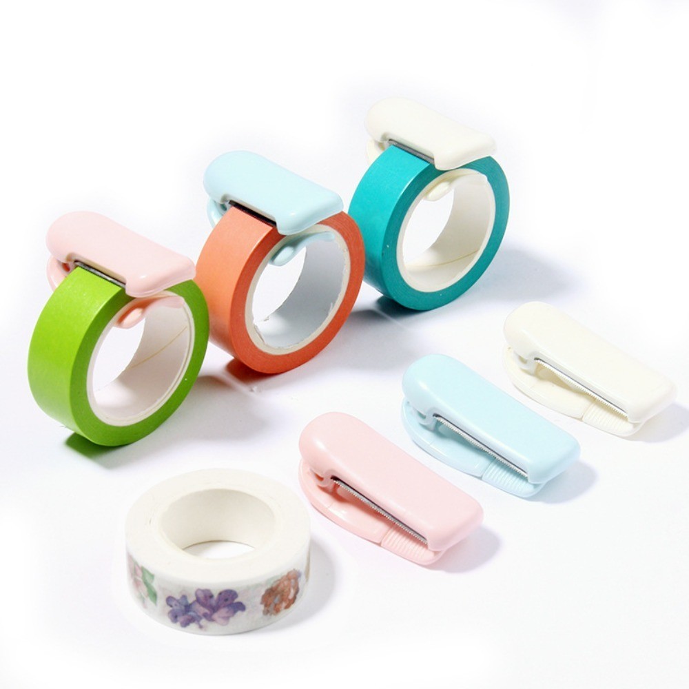 

Mini Paper Tape Cutting Clip Tape Cutter Arts DIY Crafts Scrapbooking Tool School Stationery Tape Dispenser Organzier Portable