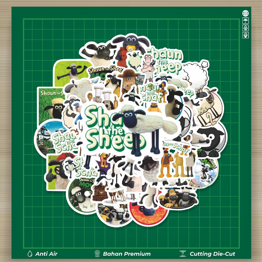 

Terbaru! 50 pc Sticker Kartun Shaun The Sheep Sticker Stiker Fashion Cars Decal Dingin Kartu Album Custom Vinyl Anti Air- Sticker Aesthetic Buku Journal Koper Casing HP Tablet Laptop Helm Motor Botol Minum