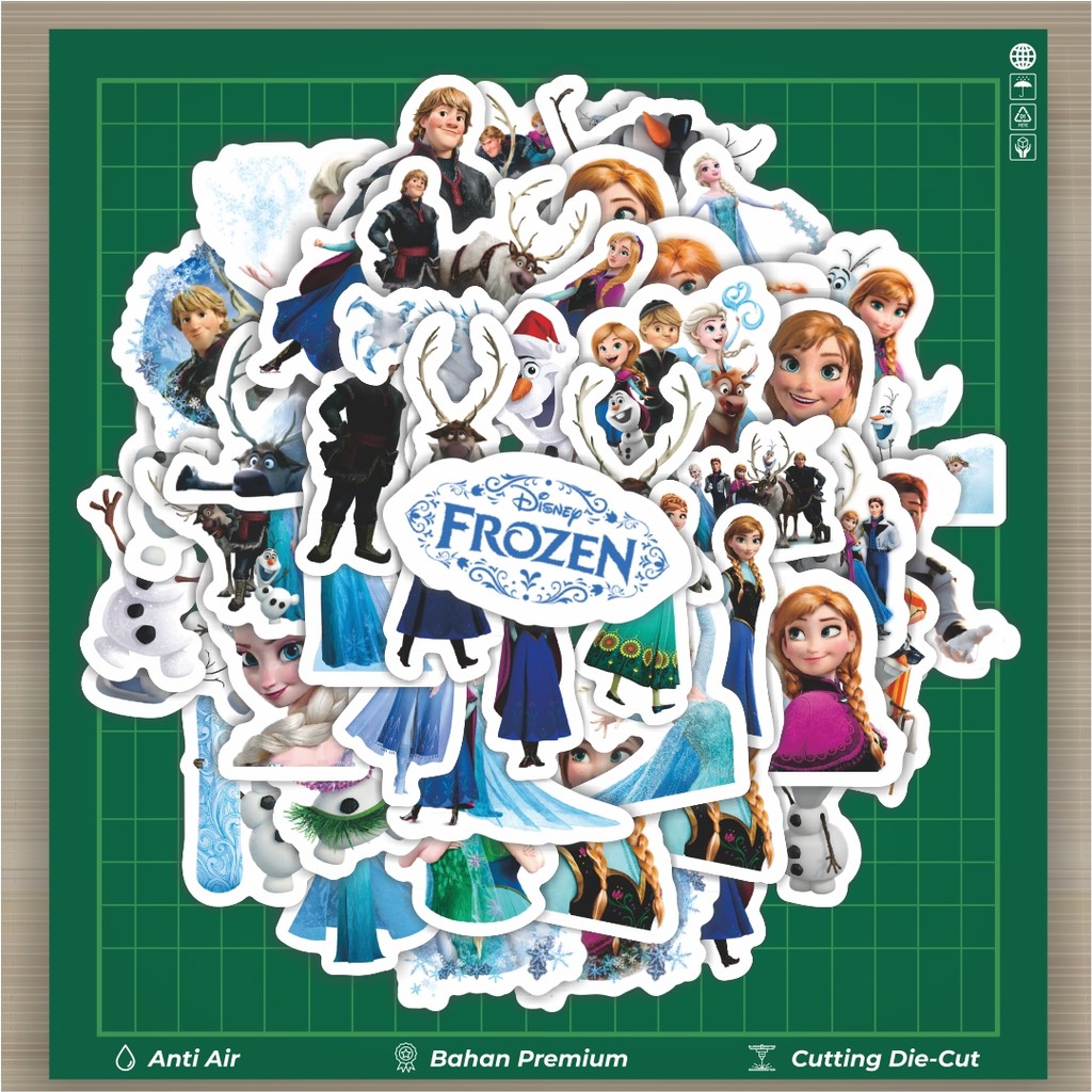 

HOT 50 PCS STIKER Stiker Kartun Frozen Princess Elsa Dekorasi Lucu Kreatif untuk Notebook, Skateboard, HP
