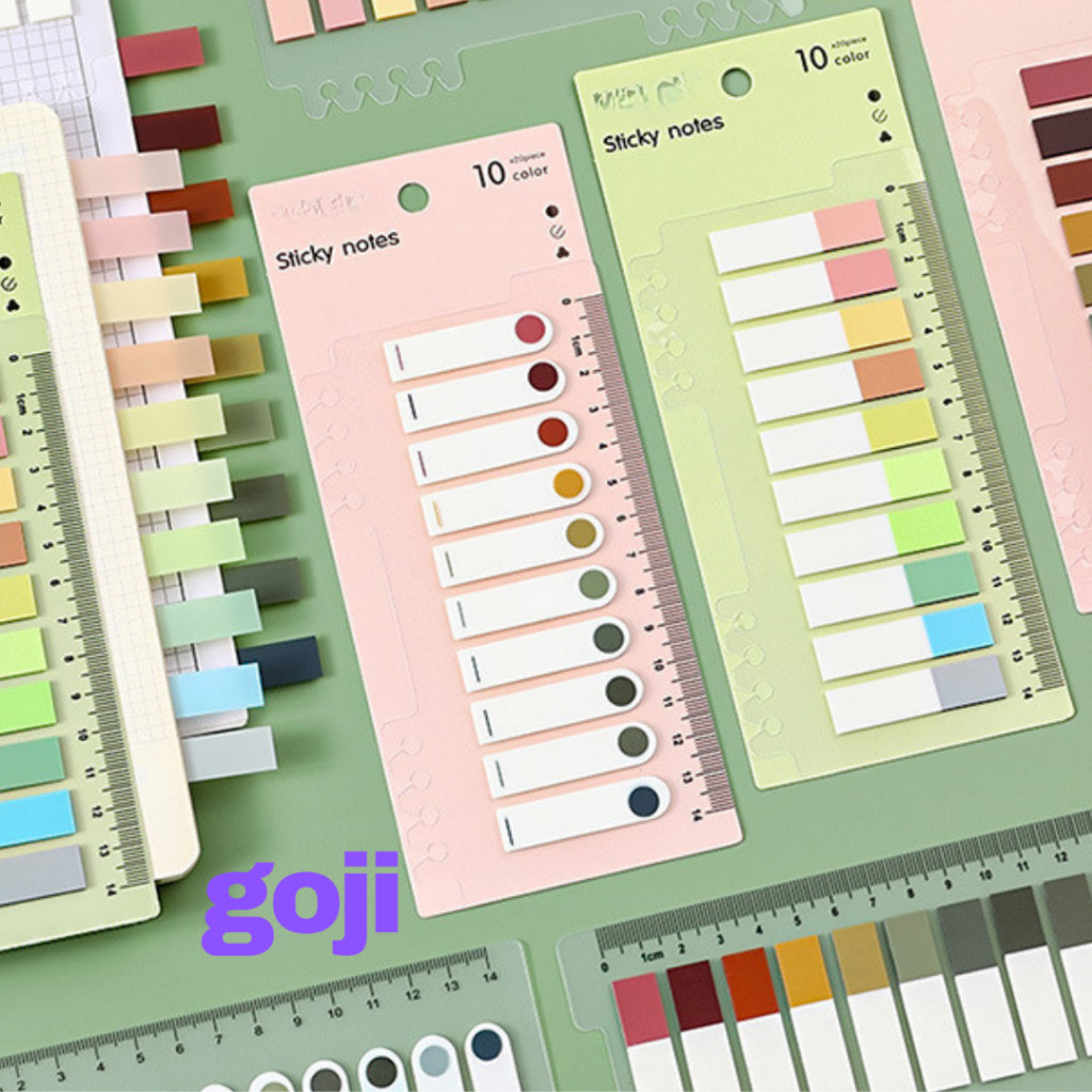 

GOJI 200 Lembar Sticky Notes Penanda Buku Warna Macaroon Pastel Stick Note Kecil Lucu Estetik Aesthetic MO