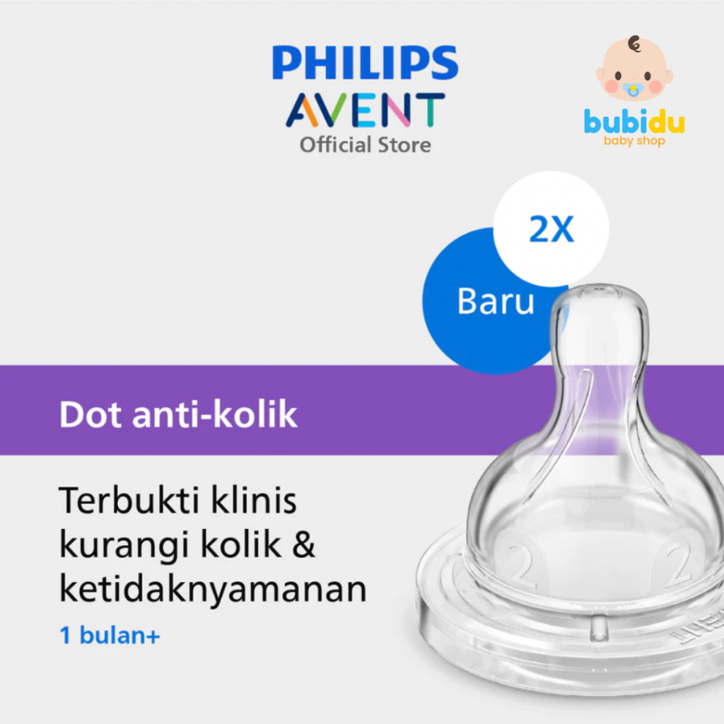 NEW PHILIPS AVENT Dot Anti Kolik | Nipple Karet Dot Bayi Newborn Anti Kolik Botol Susu Avent Philips