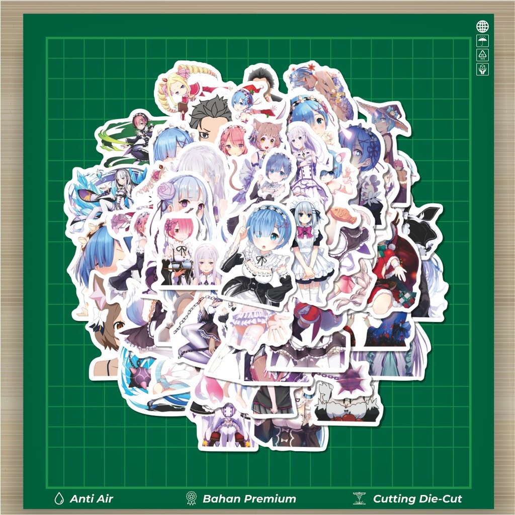 

HOT 50 PCS STIKER Stiker Anime Re:Zero: Starting Life in Another World Stiker Fashion Cars Decal Dingin Kartu Album Custom Vinyl Anti Air- Sticker Aesthetic Buku Journal Koper Casing HP Tablet Laptop Helm Motor Botol Minum