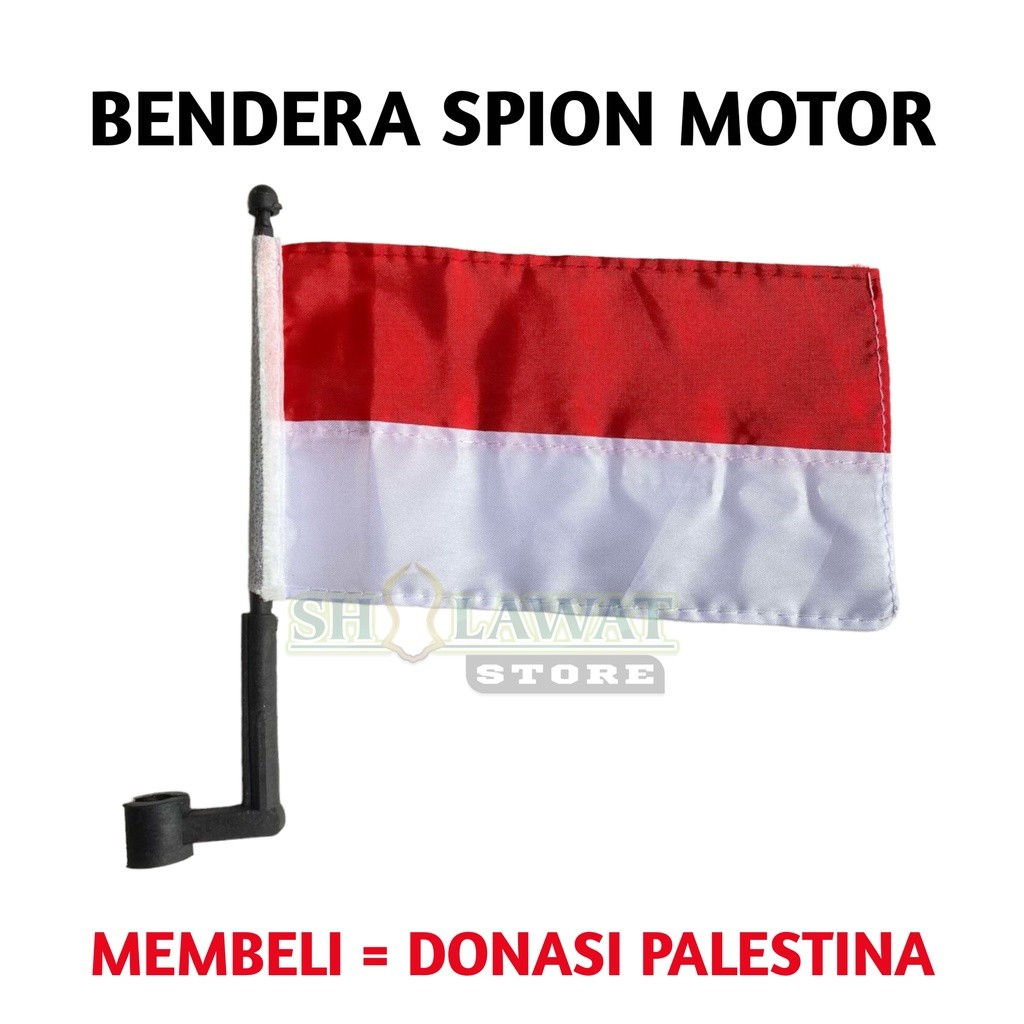 Bendera Motor Merah Putih / Bendera Motor Palestina / Bendera Palestina Spion Motor / Bendera Palest