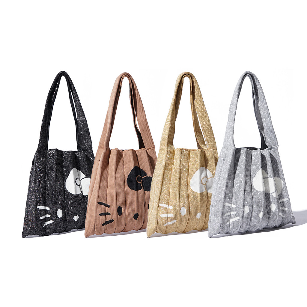 Joseph and Stacey Lucky Pleats Knit Starry HK Small Tote Bag