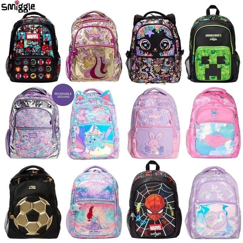 ARUMBINA Tas Ransel Smiggle Cewe-Cowo Backpack Junior Anak Unisex Ukuran Besar Medium Toddler