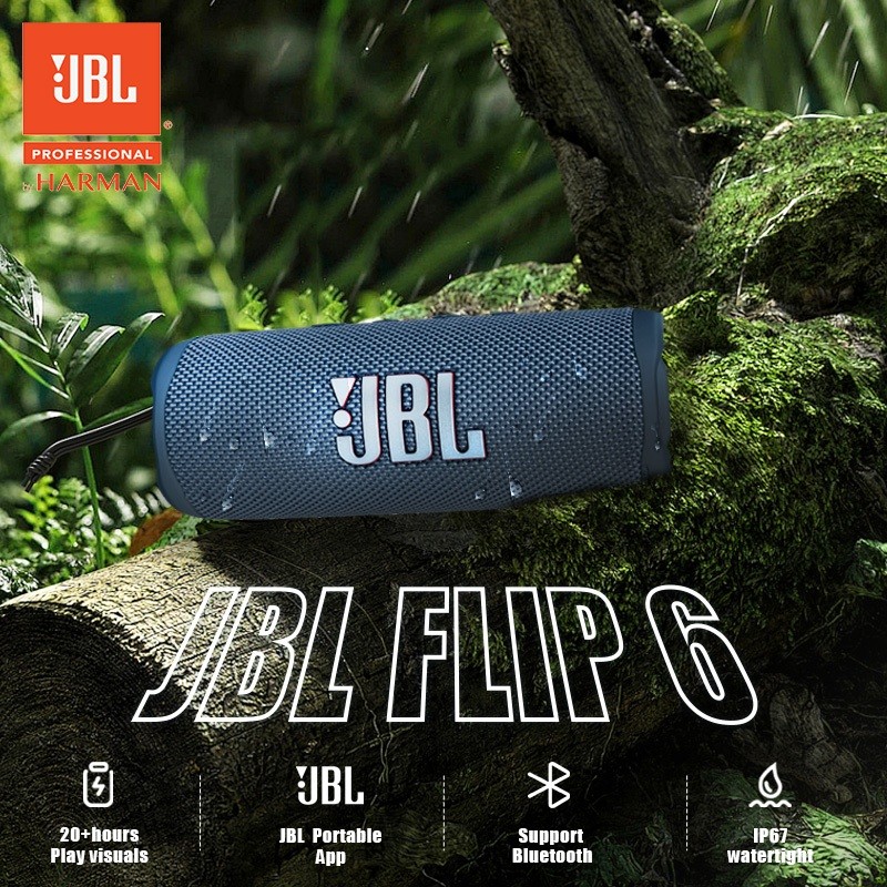 [Flash Sale] Speaker JBL Flip 6 Wireless Speaker Bluetooth Super Bass IPX7 Waterproof Outdoor and Tr