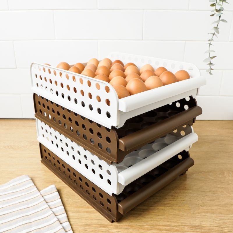 Technoplast Rak Telur / Kontainer Box Penyimpanan / Keranjang Telur / Kotak Plastik Tebal Rak Piring