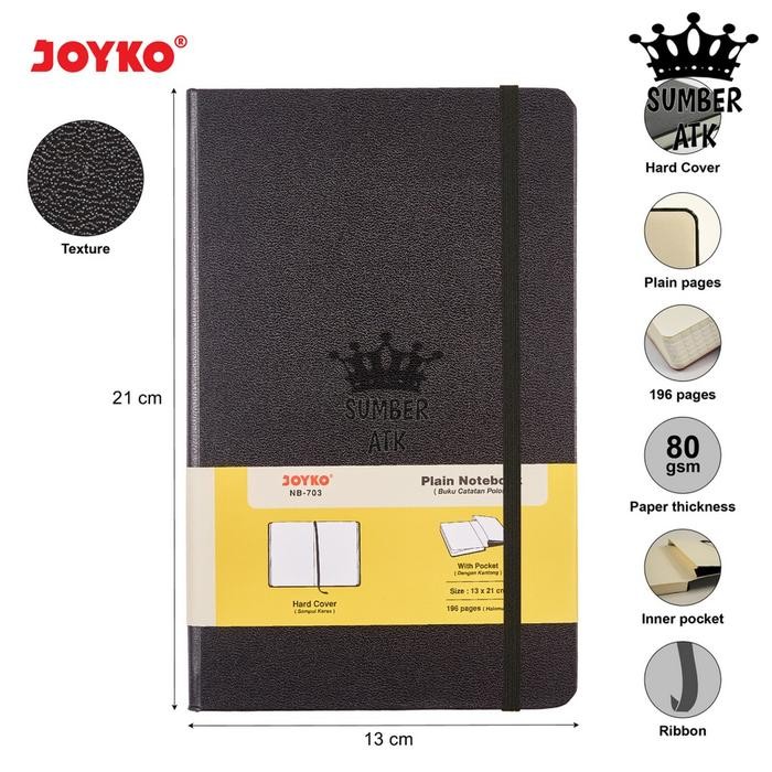

Notebook Buku Tulis Catatan Diary Agenda Joyko Hard Cover - NB-663 Black