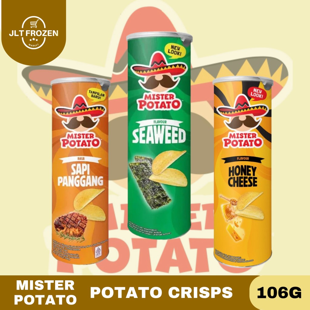 

Mister Potato / Potato Crisps / Keju Madu / Rumput Laut / Sapi Panggang / 106GR