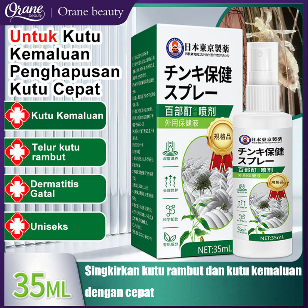 Oranebeauty 35ml Semprotan Pengusir Kutu Kutu Rambut Kutu Rambut Kemaluan