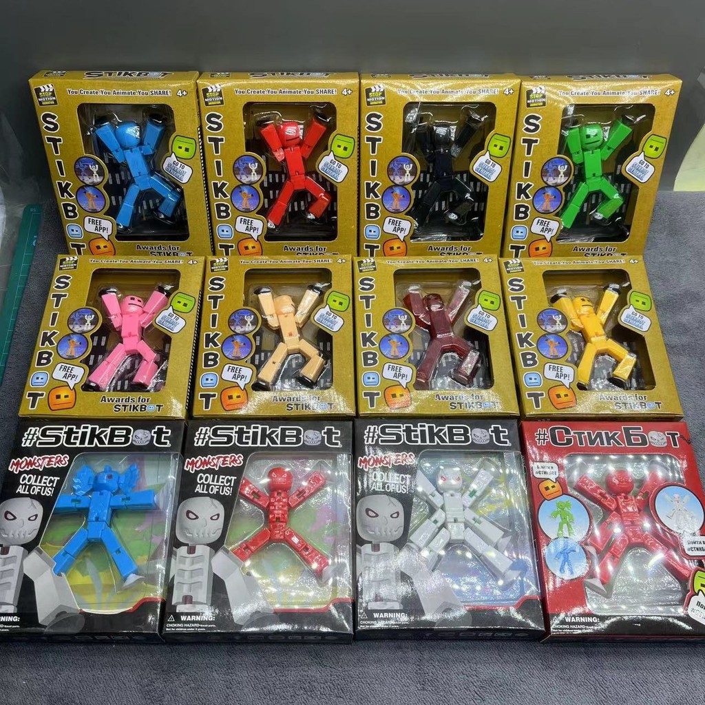 Multiple Styles Can Choose Stikbot Sucker Robot Stickman Animal Photography Puppet Multi-style  Boy 