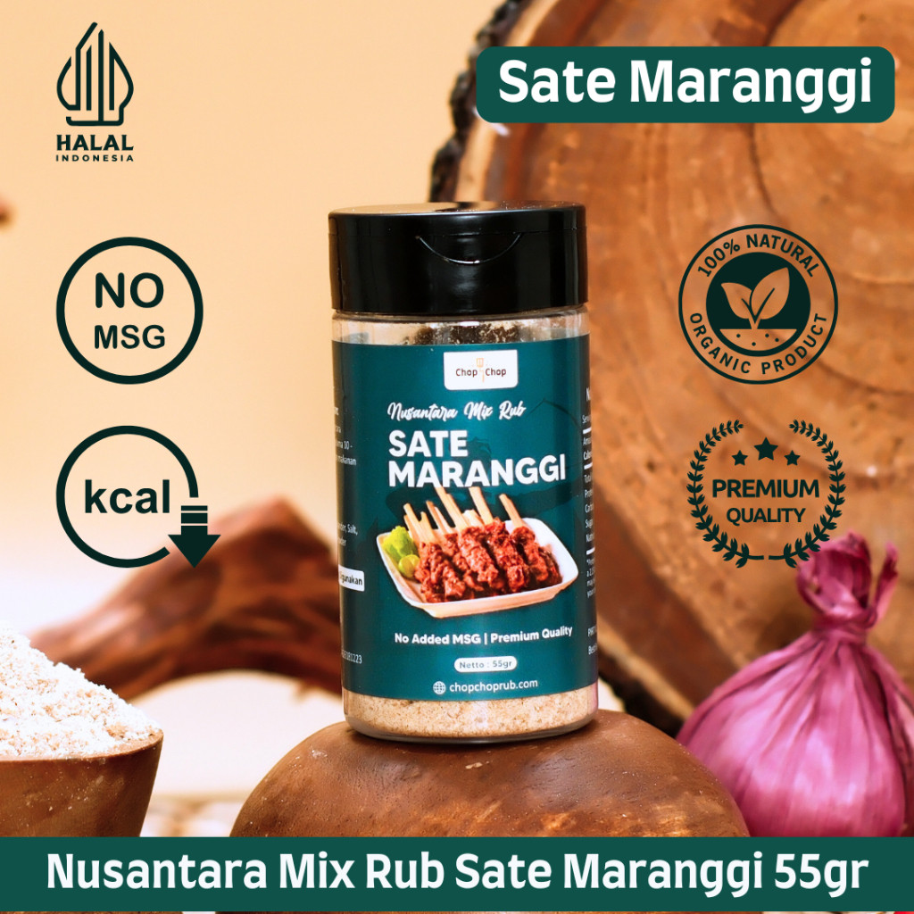 

Chop Chop Nusantara Mix Rub Sate Maranggi 55gr - Bumbu Serbaguna Rendah Kalori