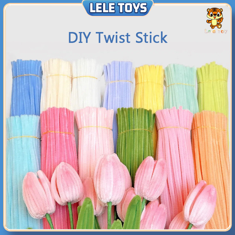 Leletoys Diy Kerajinan Tangan 100 Pcs 30cm Kawat Bulu Mercy Tebal Mix Mix Warna Kawat Bulu Pipe Clea