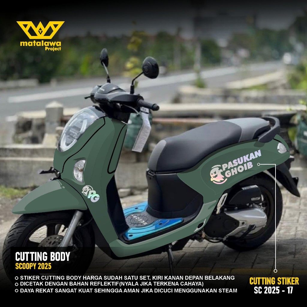 Sticker Cutting All Body Scoopy Stiker Timbul Full Set Terbaru 2025 Stiker bukan Full Body 17