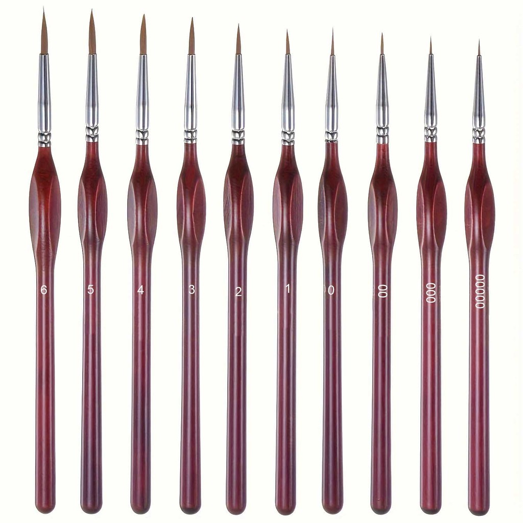 

10Pcs Fine Detail Paint Brush Miniature Painting Brushes for Mini Paints Brush Set for Acrylic, Watercolor, Oil, Face, Nail